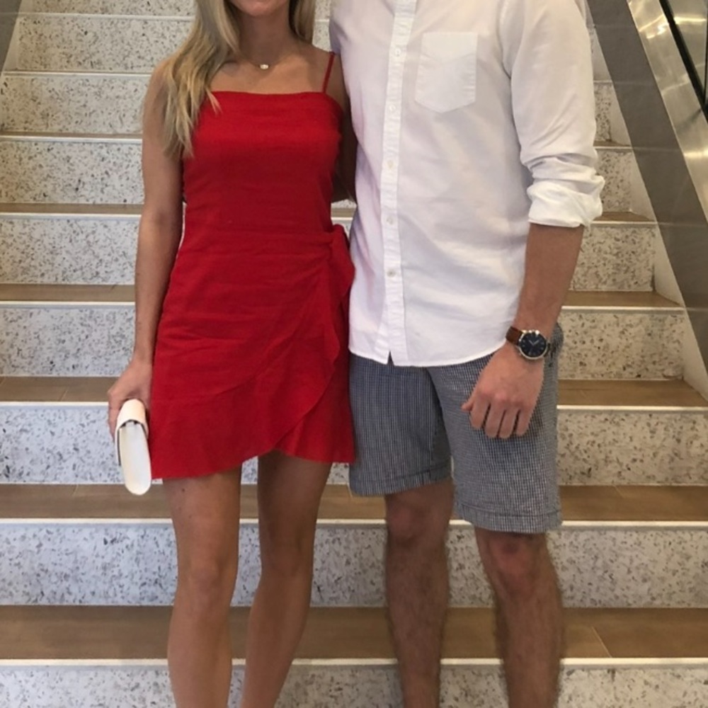 White fox boutique red dress